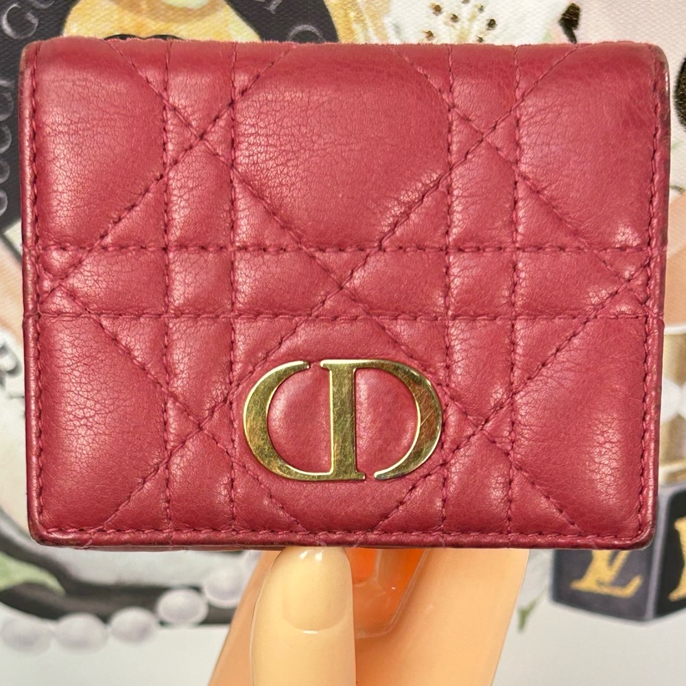 DIOR Cannage Quilted Compact Trifold Wallet 😍❤️🔥 - Picture 10 of 17